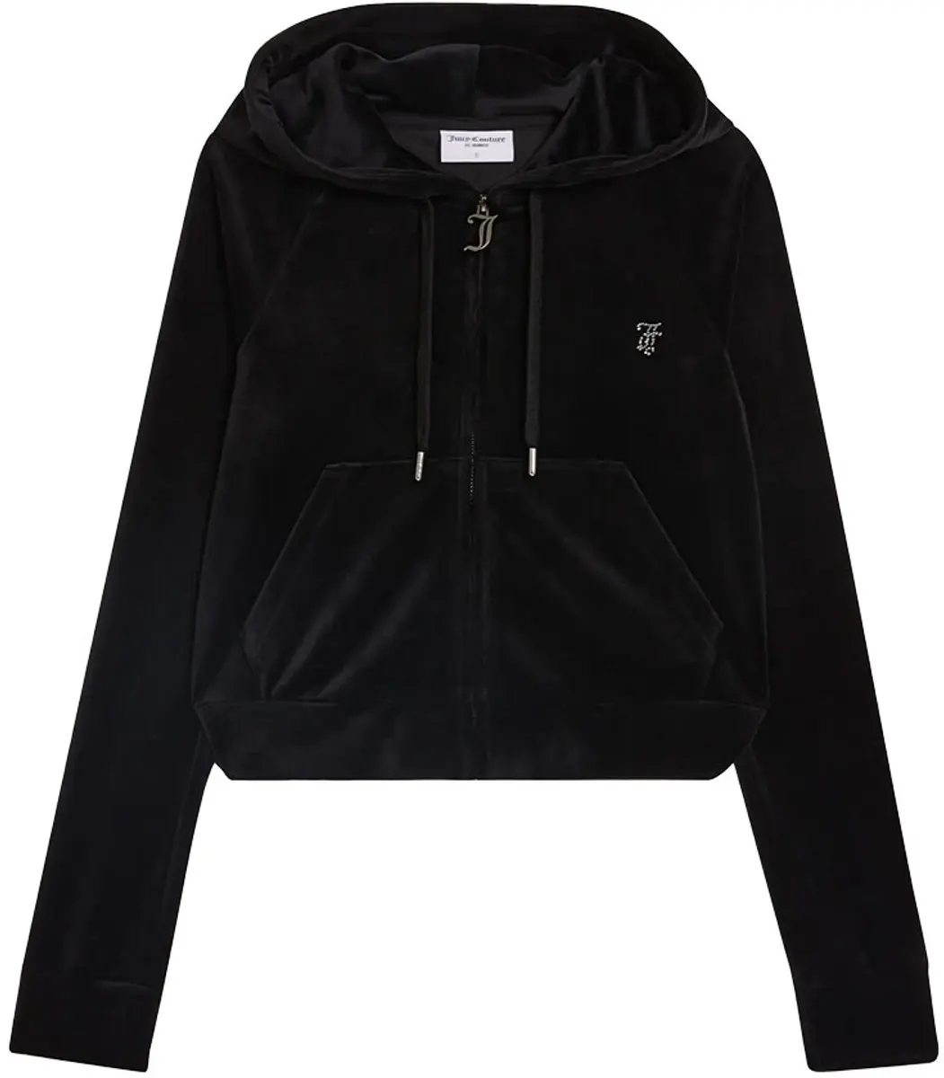 Juicy Couture Madison Classic Velour Hoodie - Maat M - Zwart