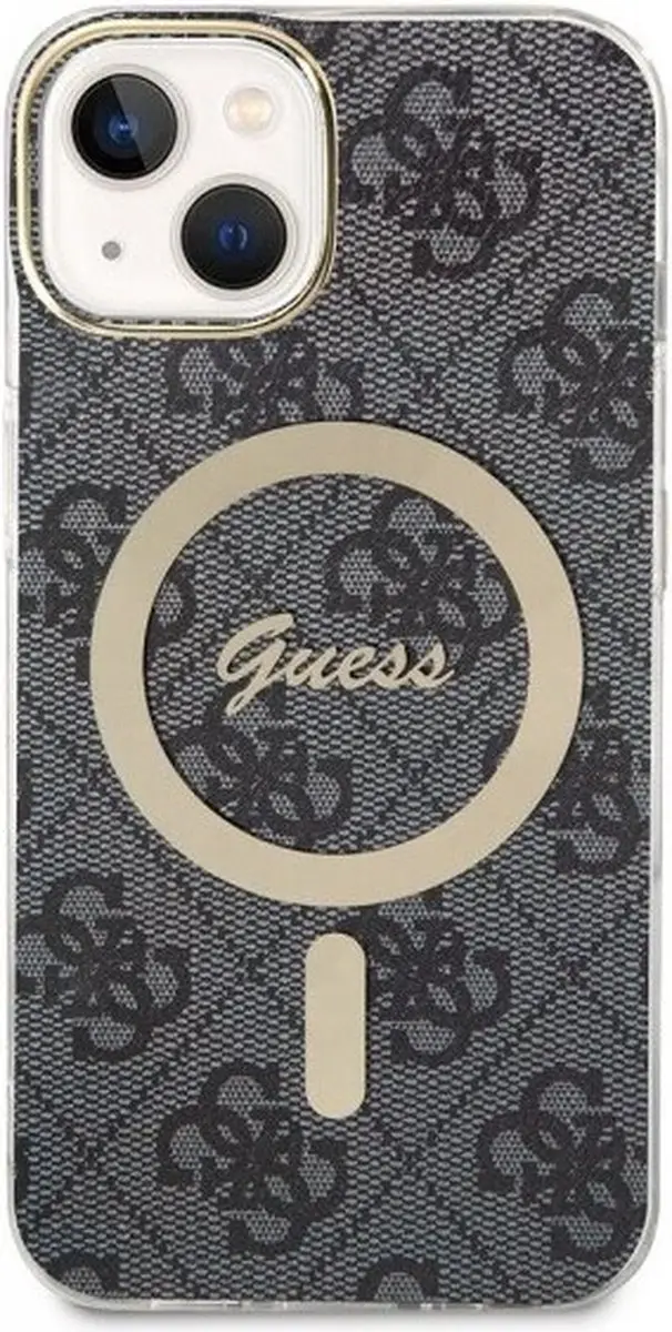 Guess 4G Back Case iPhone 13 - Grijs MagSafe