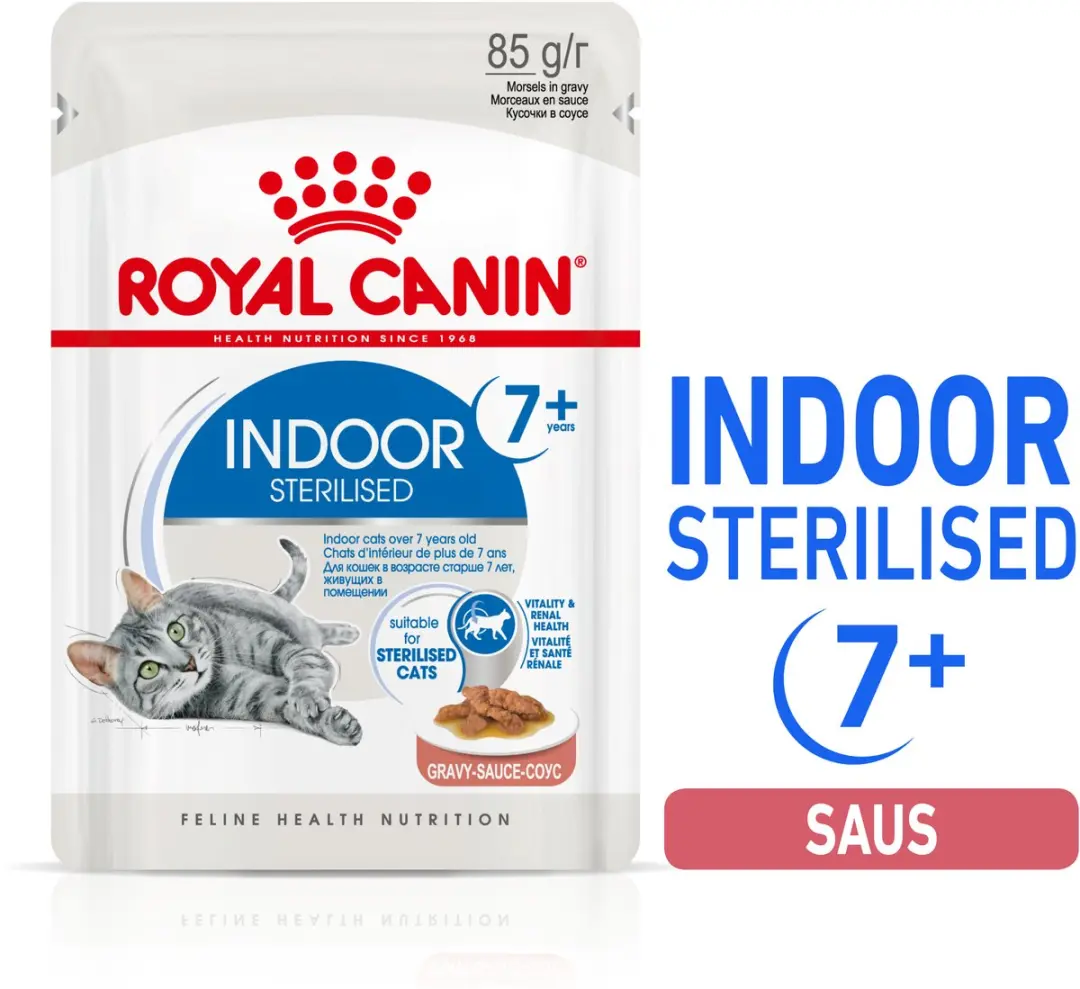 Royal Canin Indoor 7+ In Gravy Kattenvoer - 12x85g - afbeelding 6 van 6