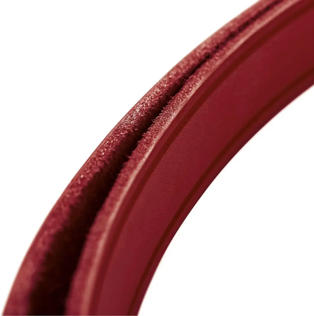 Hunter Looplijn Leder Hondenriem 100x1.3cm - Rood