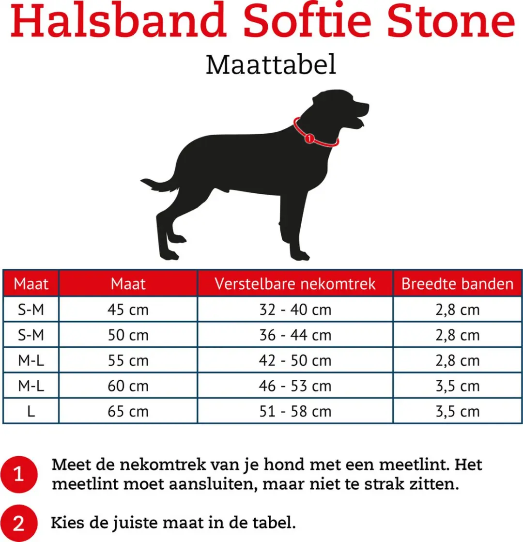 Hunter Halsband Softie Stone 45cm - Zwart