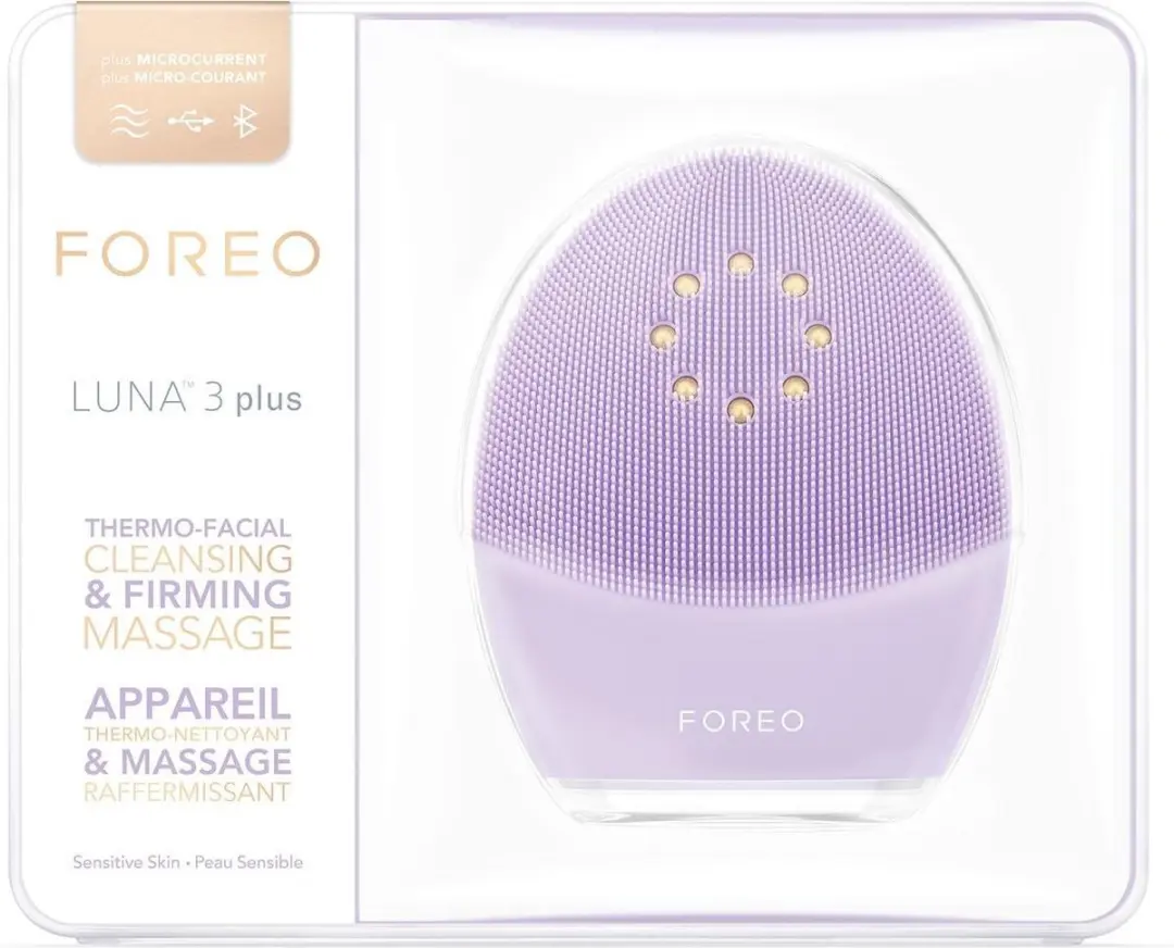 FOREO LUNA 3 Plus Gezichtsreinigingsborstel - 16 Snelheden - Paars