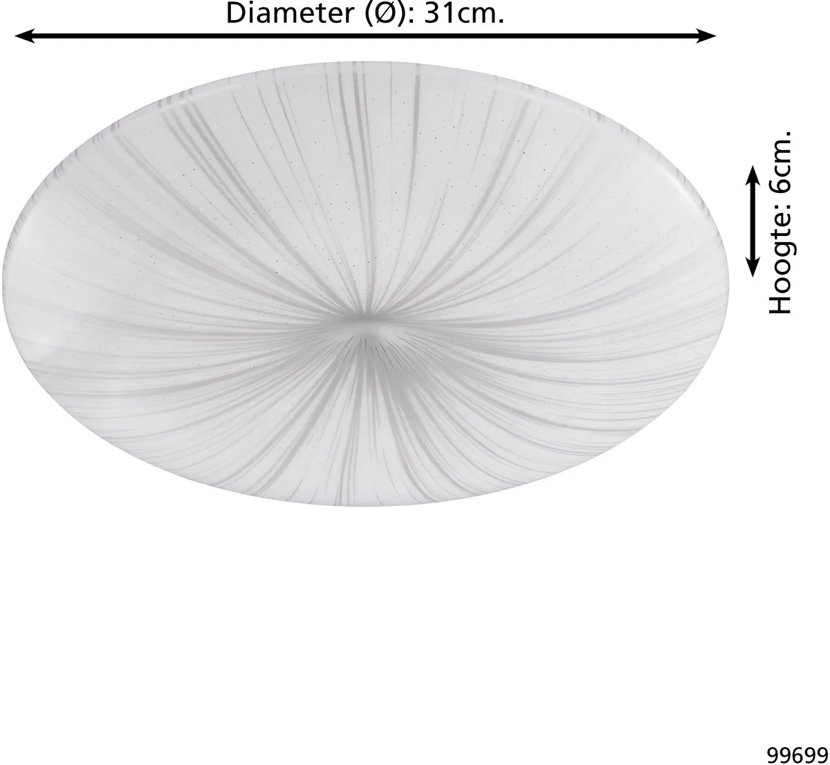 Eglo Nieves Plafondlamp LED 31cm - Wit