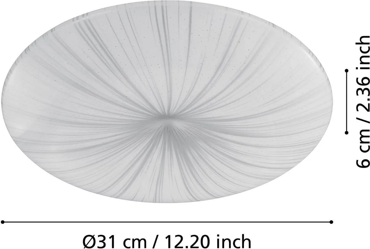Eglo Nieves Plafondlamp LED 31cm - Wit - afbeelding 6 van 6