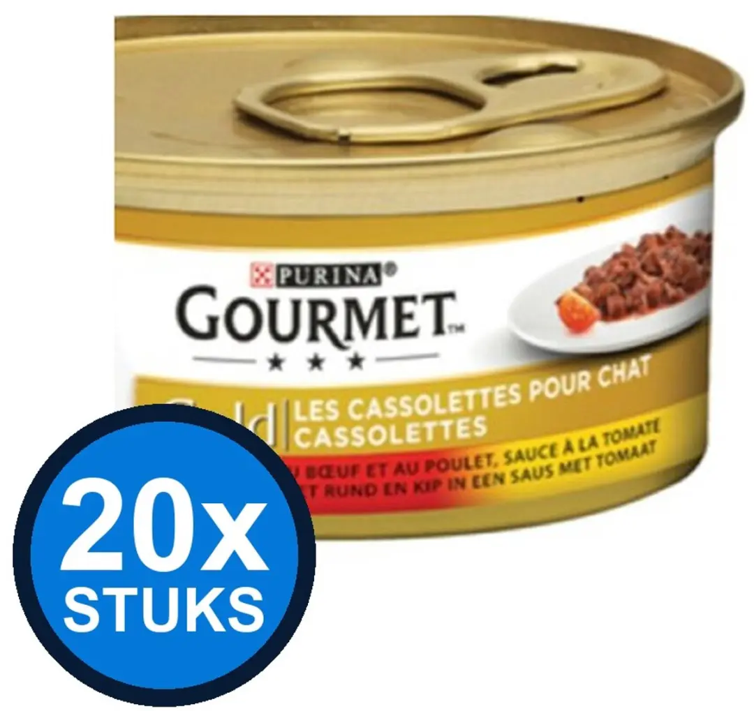 Gourmet Gold Cassolettes Rund & Kip Natvoer Kattenvoer