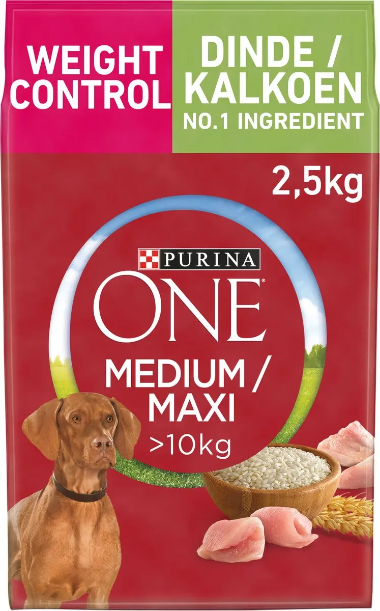 Purina ONE Medium Maxi Weight Control Hondenvoer 2500g