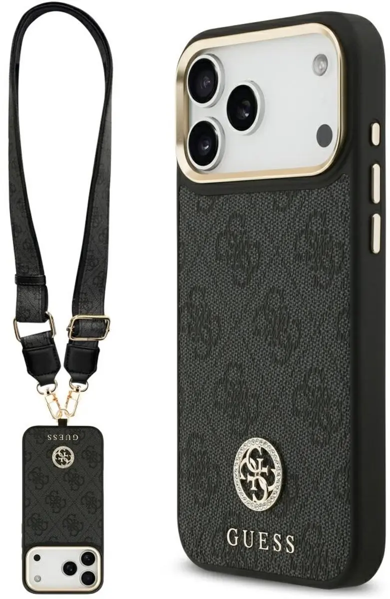 GUESS Case 4G Strass Logo Grote Band Magsafe