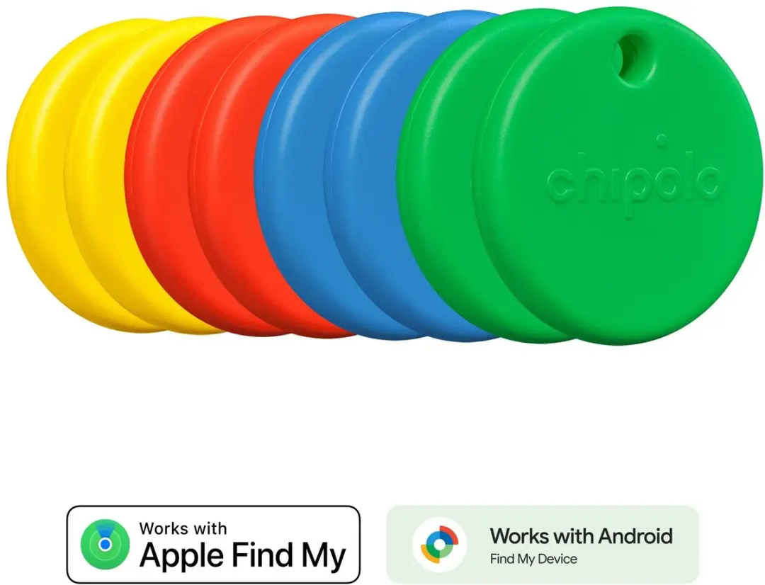 Chipolo POP Bluetooth Tracker - 8 Stuks - 120 dB - MultiColor