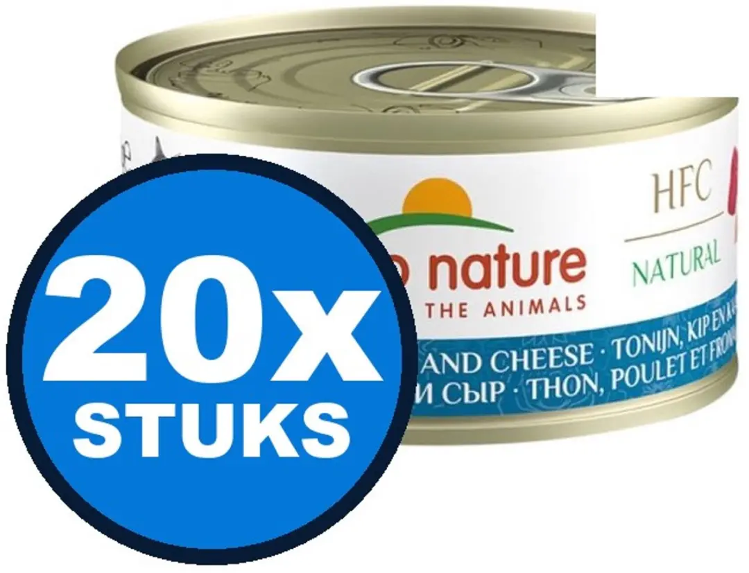 Almo Nature Natvoer Kat 20x70g Tonijn Kip Kaas