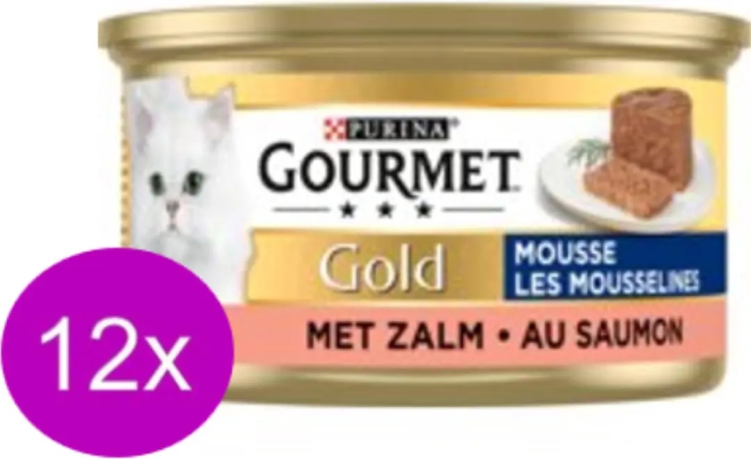Gourmet Gold Mousse Zalm Kattenvoer 85g