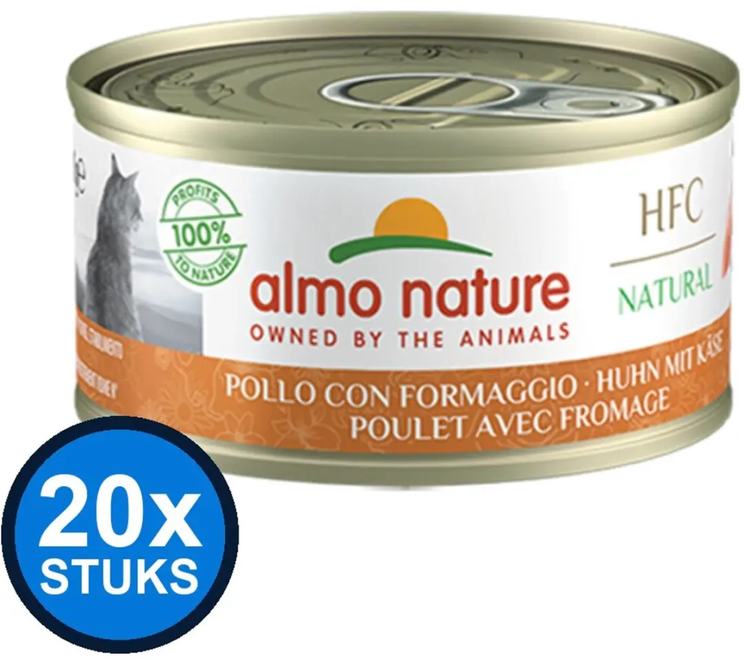 Almo Nature HFC Kip & Kaas Kattenvoer Natvoer 70g