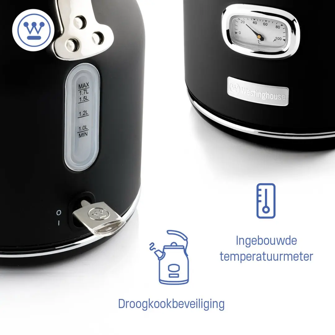Westinghouse WKWKH148 Waterkoker 1,7L - 2200W - Zwart