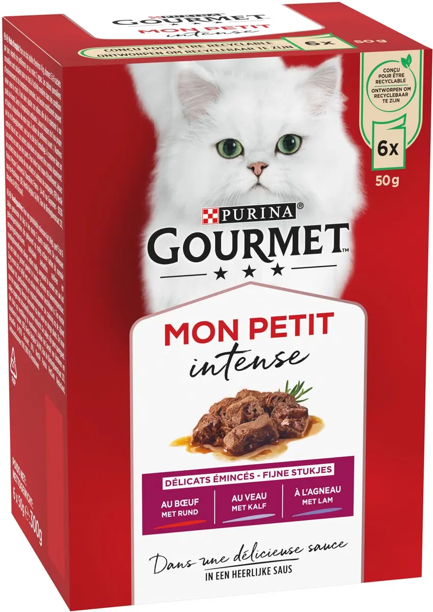 Gourmet Mon Petit Vis Kattenvoer - 6x50g