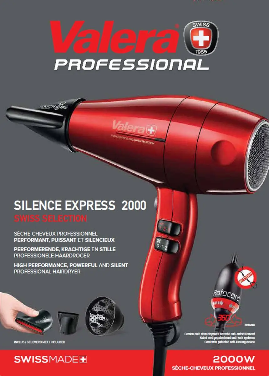 Valera Silence Express 2000 Haardroger 2000W - Rood