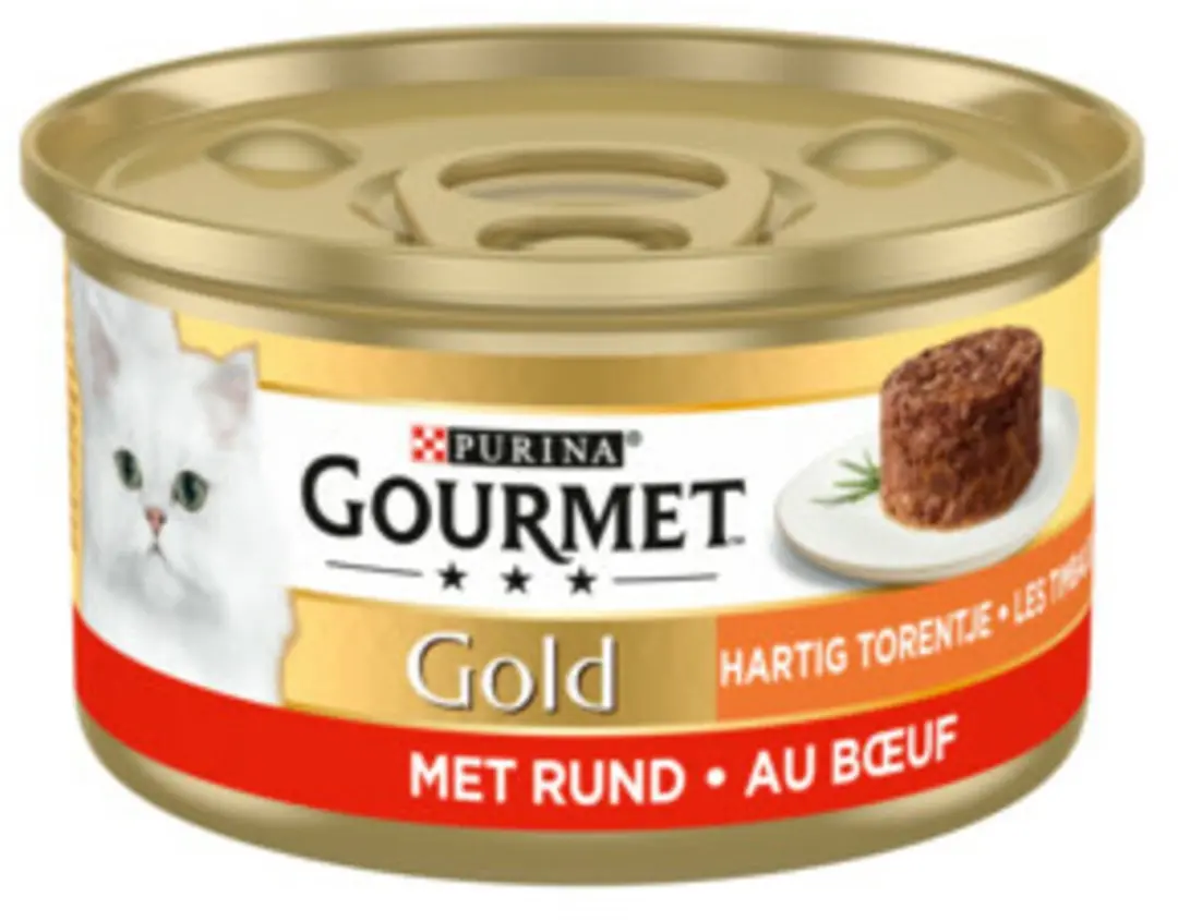 Gourmet Gold Hartig Torentje Rund Natvoer - 24x85g