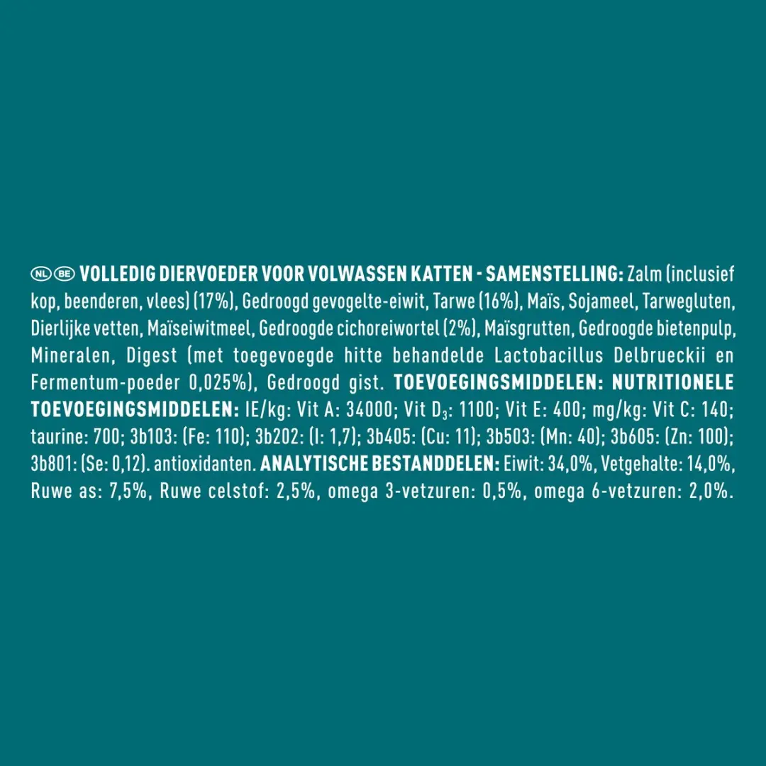 Purina ONE Adult Kattenbrokjes Zalm & Volkoren 4x1,5kg
