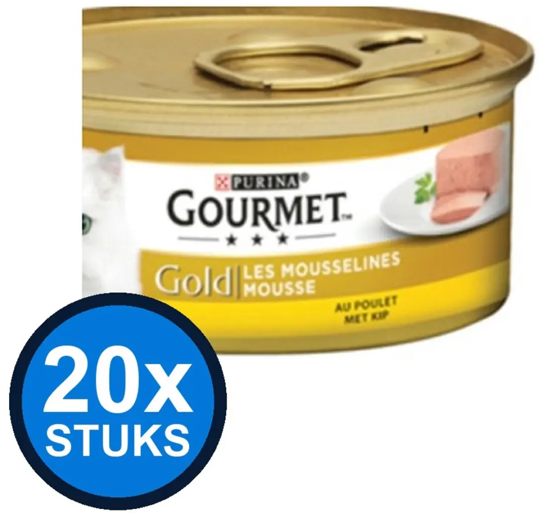 Gourmet Gold Mousse Kip Kattenvoer Natvoer 20x85g