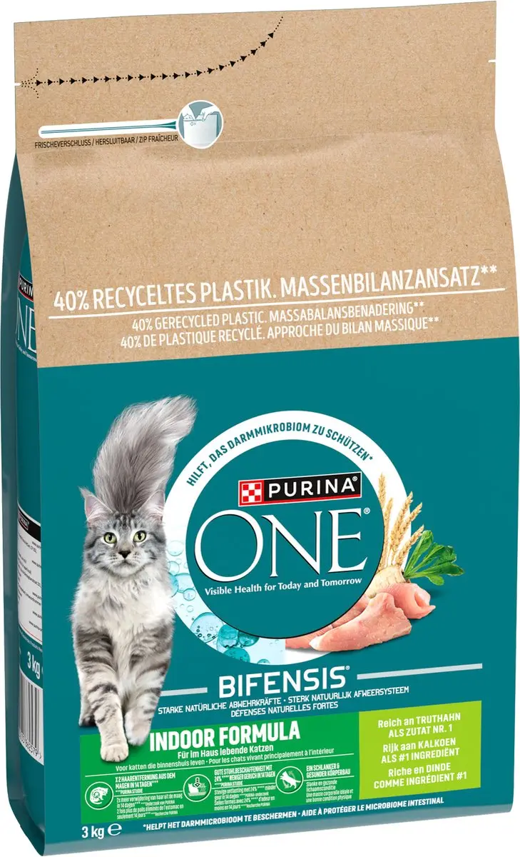 Purina ONE Adult Indoor Kalkoen - 2x3kg