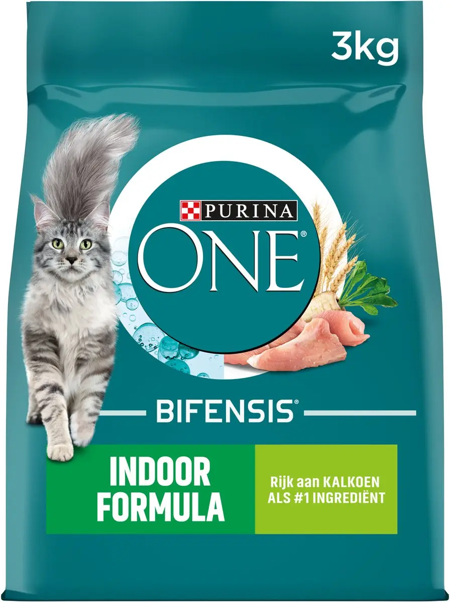 Purina ONE Adult Indoor Kalkoen - 2x3kg