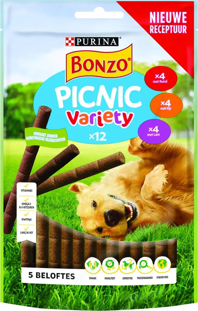 Bonzo Picnic Variety Hondensnacks 100g