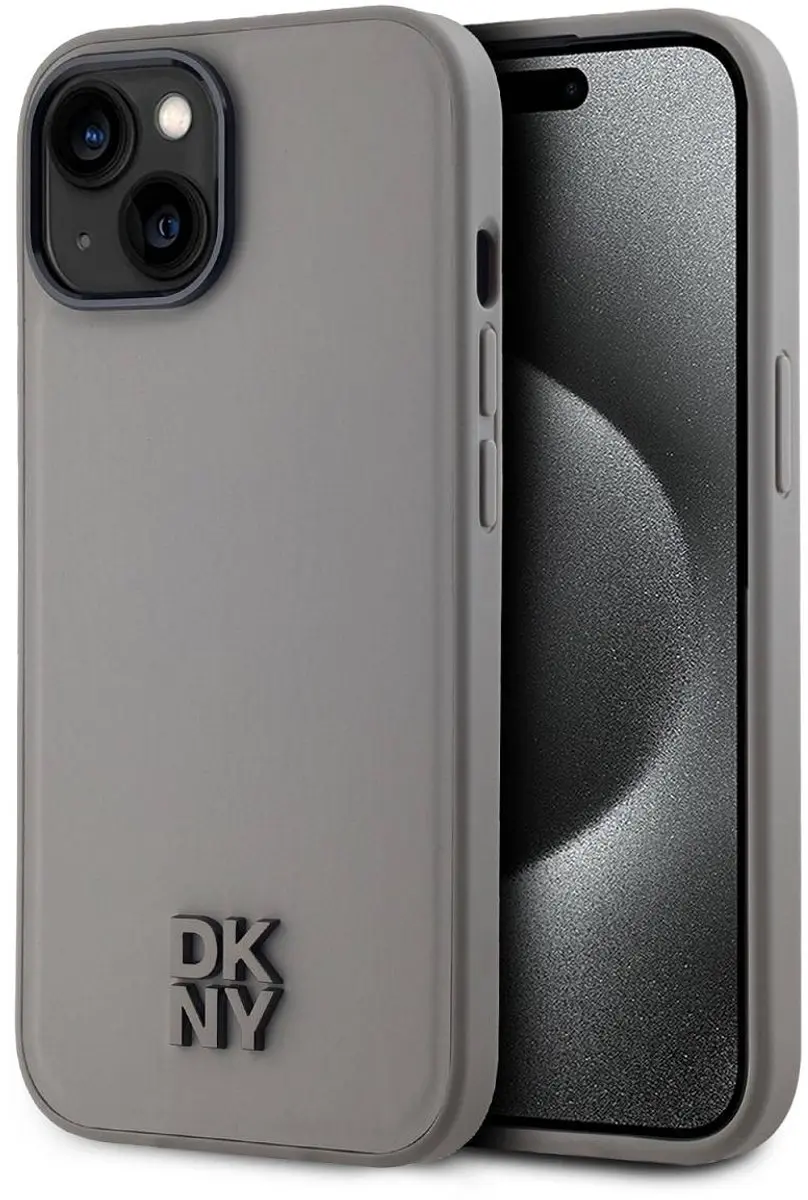 DKNY Hoesje iPhone 15 MagSafe - Grijs DKHMP15SPSMCSLE