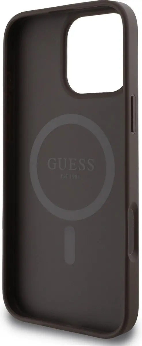 GUESS Hoesje iPhone 16 Pro Max MagSafe - Bruin GUHMP16XP4PLGWW