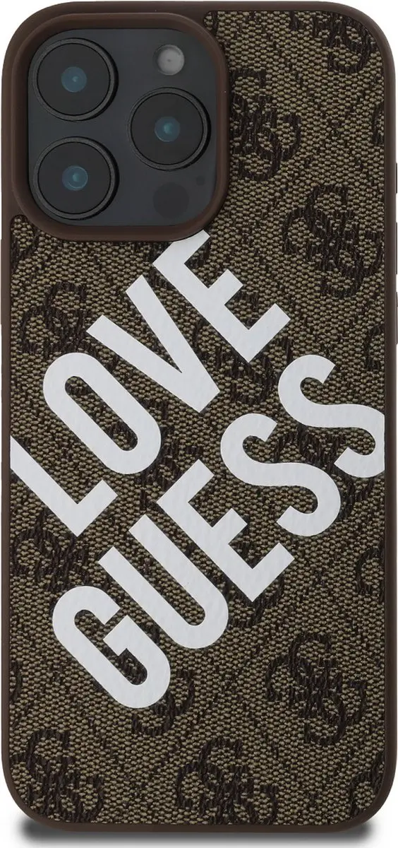 GUESS Hoesje iPhone 16 Pro Max MagSafe - Bruin GUHMP16XP4PLGWW