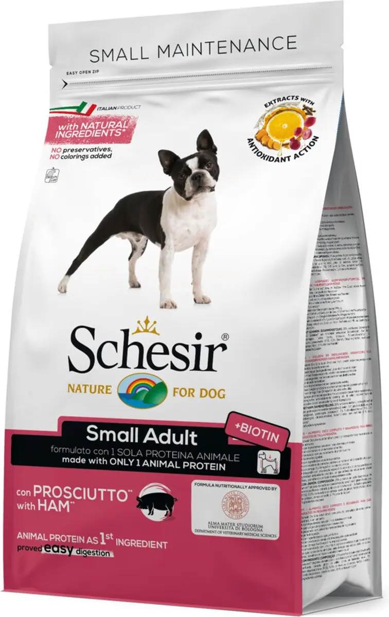 Schesir Dog Small Adult Ham Hondenvoer 800g