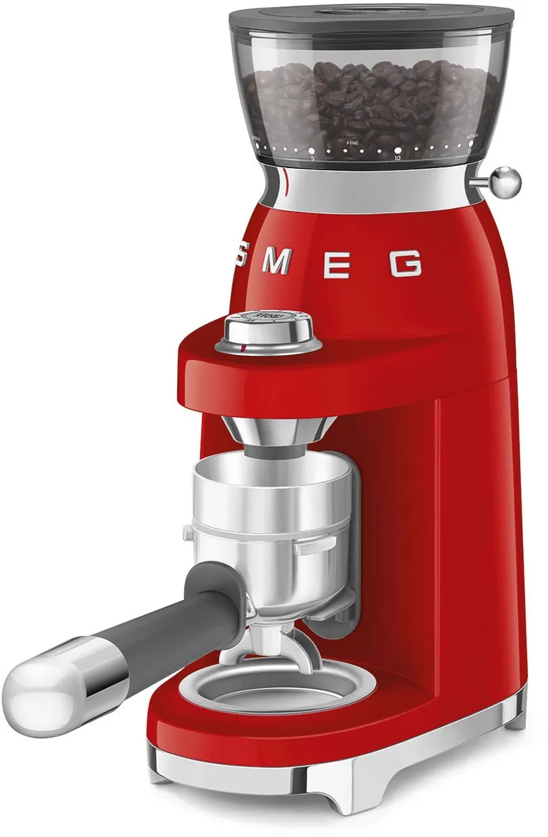 Smeg CGF03RDEU Elektrische Koffiemolen - Jaren 50 - Rood - afbeelding 6 van 6