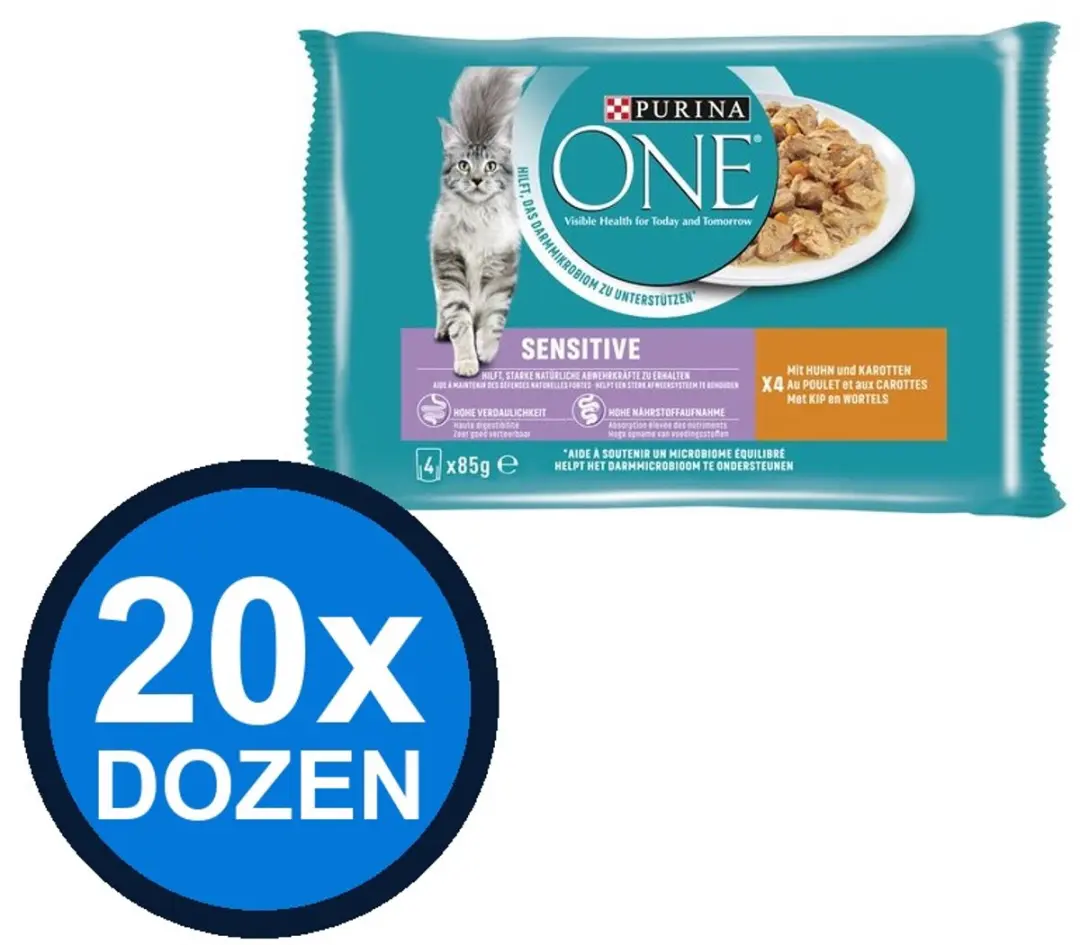 Purina ONE Sensitive Kip & Wortel Natvoer