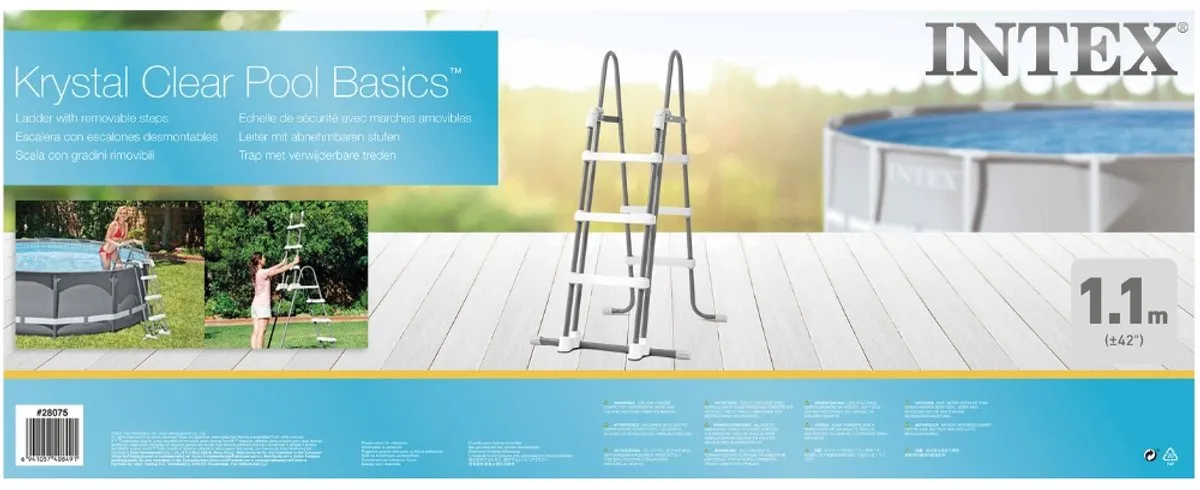 Intex Deluxe Zwembadladder 28075 - 91/107cm