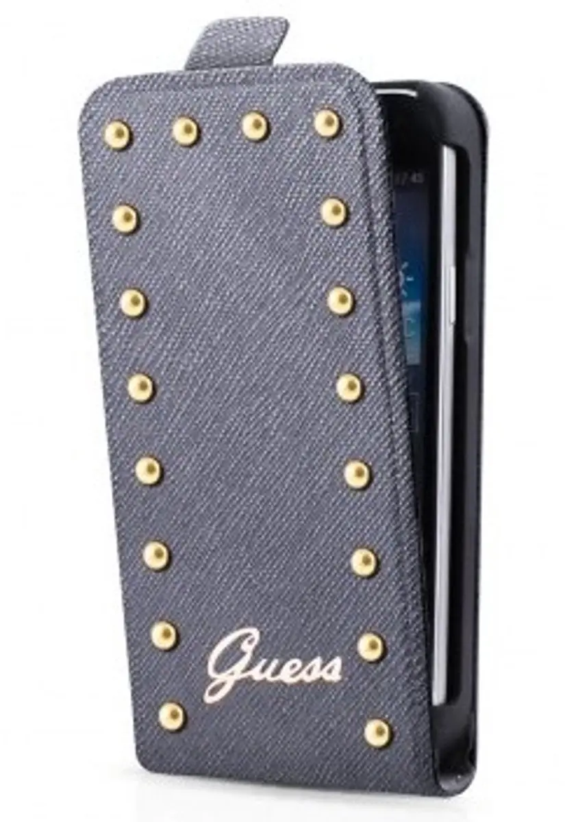 GUESS Studded Flip Case Samsung Galaxy S4 GUFLS4SAS - Grijs