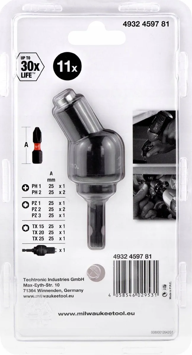 Milwaukee Knuckle Bit Set 4932459781 - 10 Stuks
