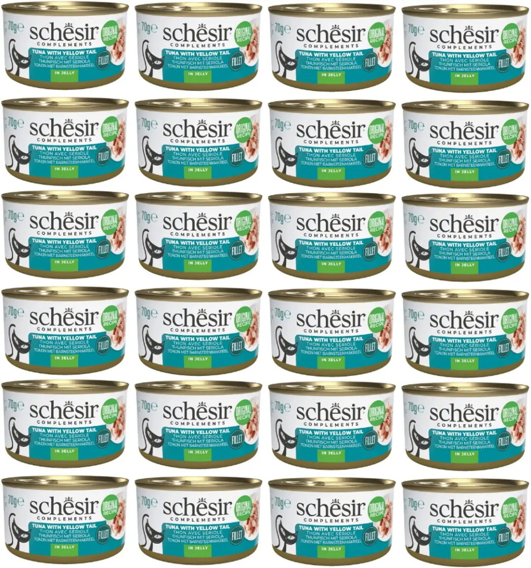 Schesir Oceanic Gele Sepia Tonijn 24x70g Diervoeder