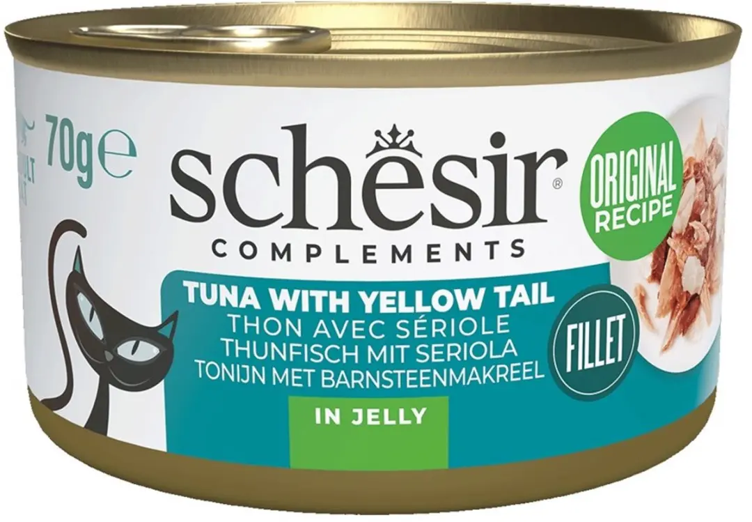Schesir Oceanic Gele Sepia Tonijn 24x70g Diervoeder