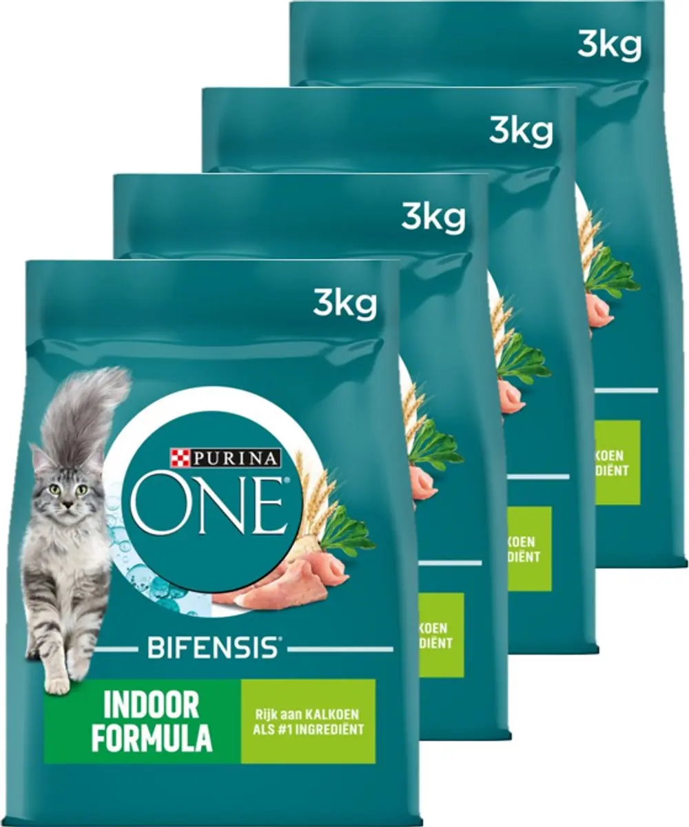 Purina ONE Indoor Kalkoen Kattenvoer Droogvoer
