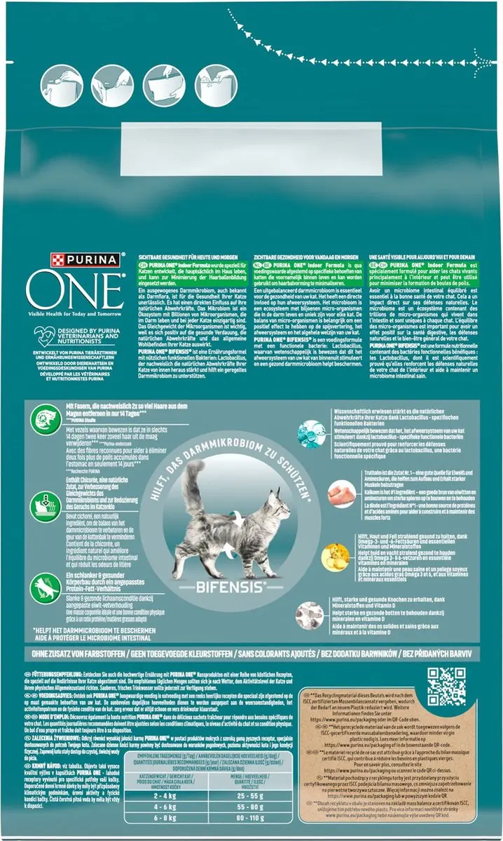 Purina ONE Indoor Kalkoen Kattenvoer Droogvoer - 12 kg