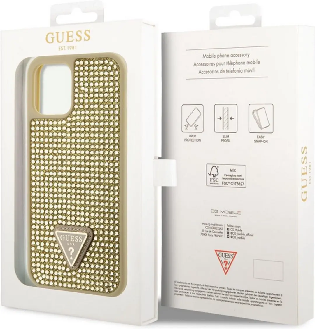 GUESS GUHCP12LHDGTPD Hoesje - iPhone 12 Pro Max - Goud