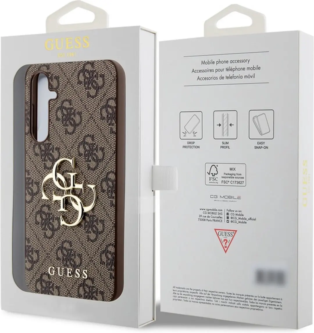 GUESS 4G Metal Logo Hoesje - Samsung Galaxy S23 FE - Bruin - afbeelding 5 van 6