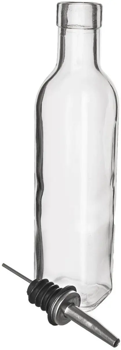 Orion Glazen Fles Olie & Azijn 250ml - Roestvrijstalen Dozering