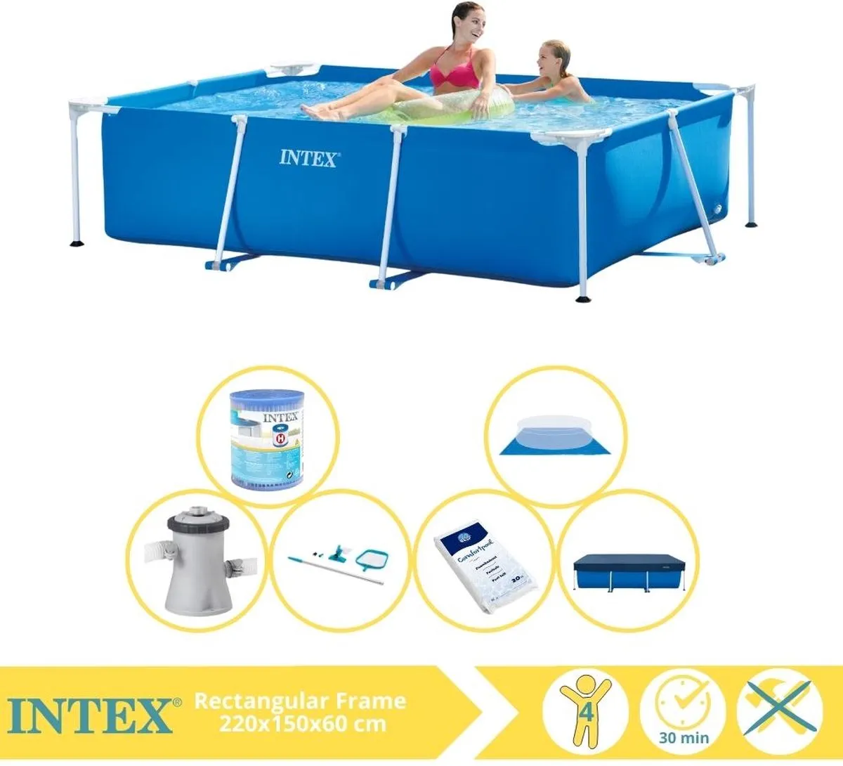 Intex 28270NP Opzetzwembad 220x150x60cm