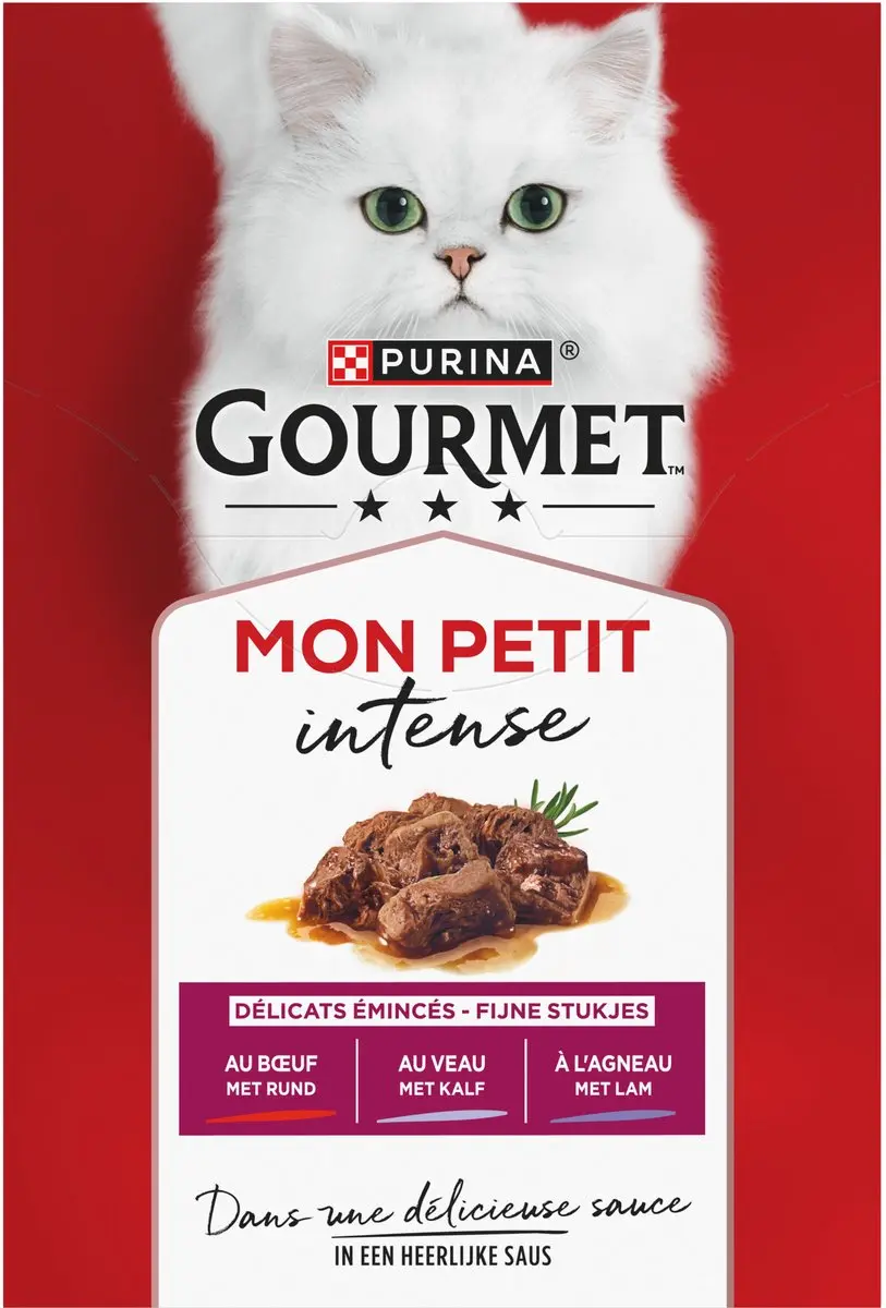 Gourmet Mon Petit Intense Natvoer Kattenvoer - 48 x 50g