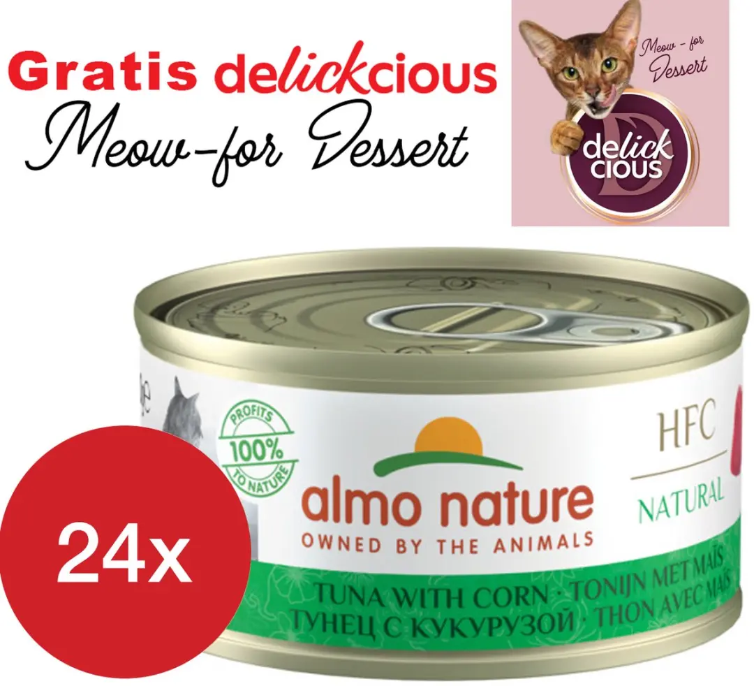 Almo Nature Tonijn met Maïs 24x70g
