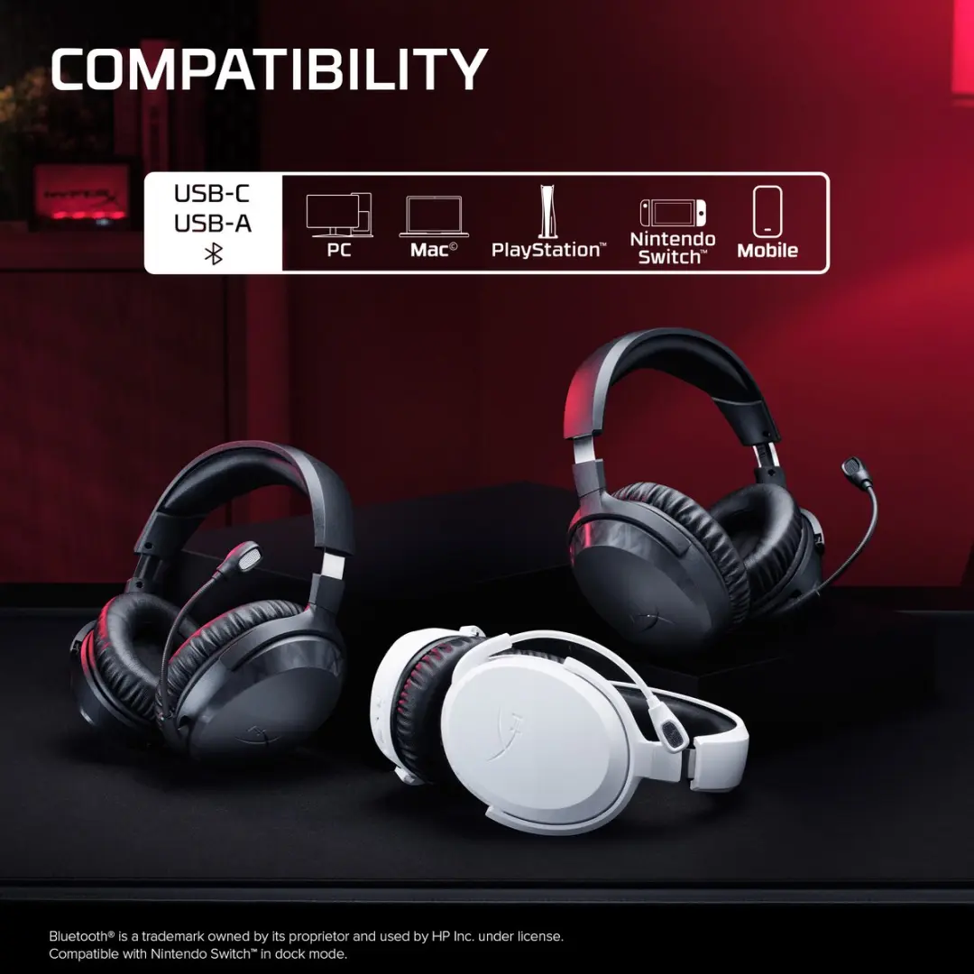 HyperX Cloud Stinger 3 BS1T9AA Draadloze Headset - Noise Cancelling - 80 uur