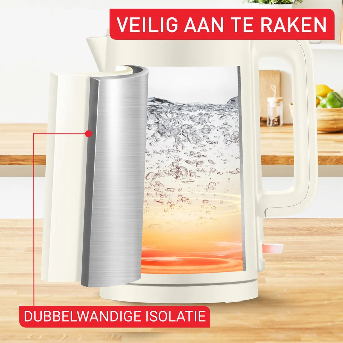 Tefal KO140AE0 Waterkoker 1,5L - 1500W - Wit - afbeelding 6 van 6