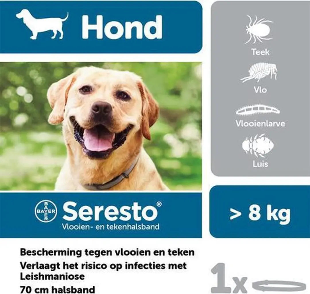 Seresto Teken- en Vlooienband Large - 2 Stuks