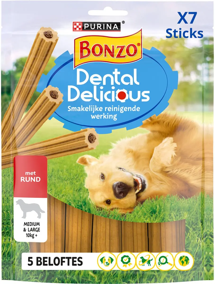 Bonzo Dental Delicious Medium Rund - 6x200g