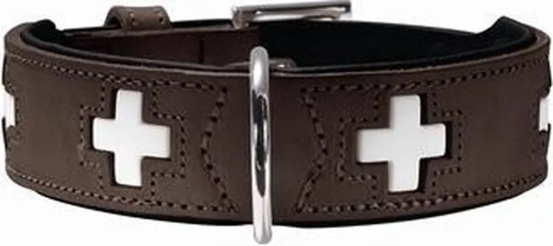 Hunter Hondenhalsband Swiss Bruin Maat 70