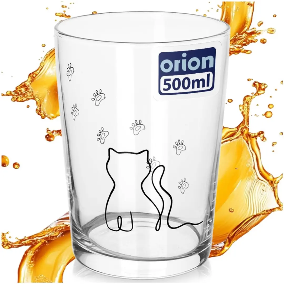 Orion Kattenglas 500ml - Glas met Katontwerp