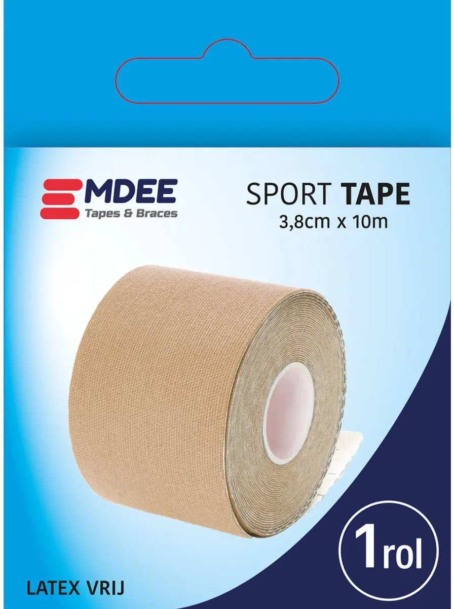 Emdee Sporttape 3.8cm x 10m Huidkleur